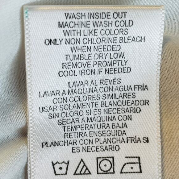 Sam Edelman Blue White Chiffon 3/4 Sleeve Oversized Slinky Swing Blouse Top XS - Picture 10 of 13